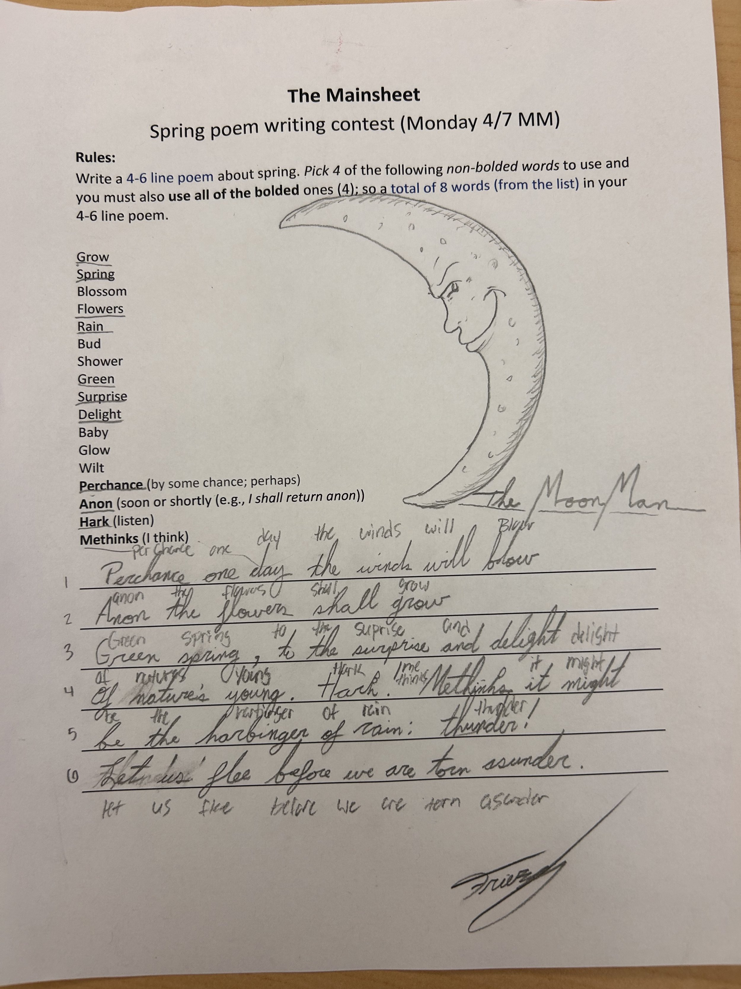 Senior Class Spring Poem