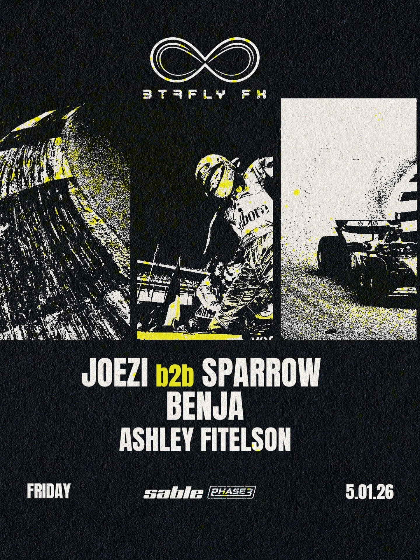 F1 flyer for @sablemiami @phase3presents
