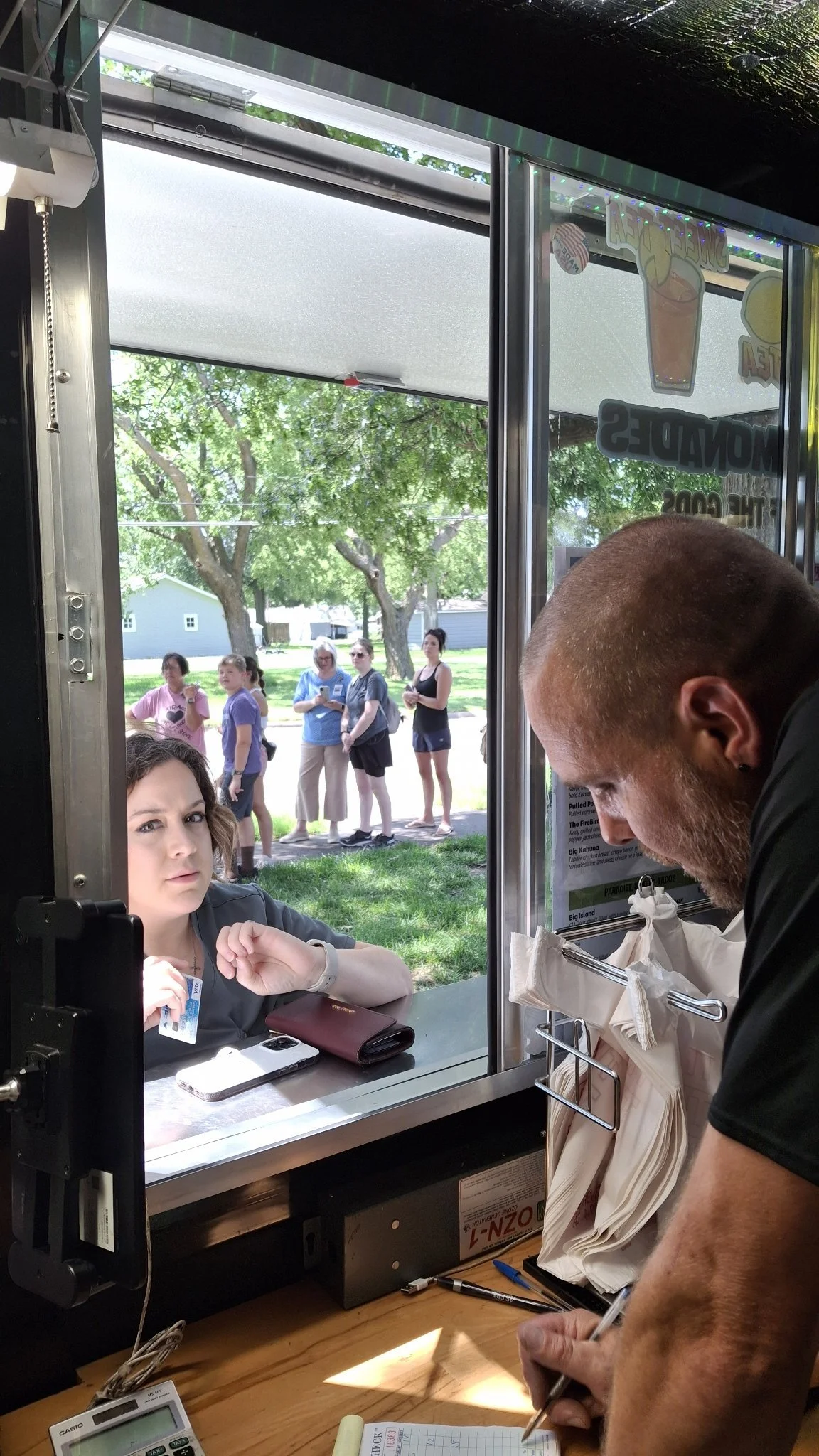 Paradise Eats food truck serving customers