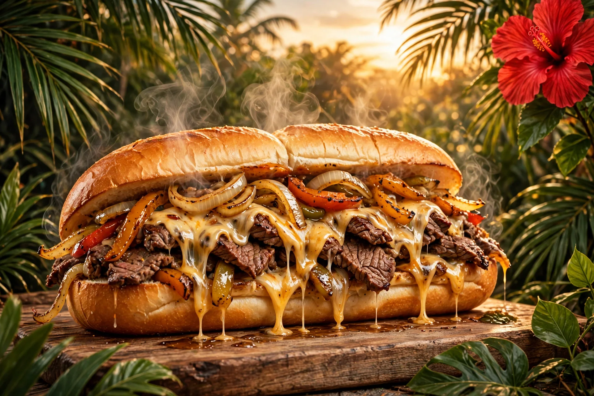 Paradise Eats Philly cheesesteak