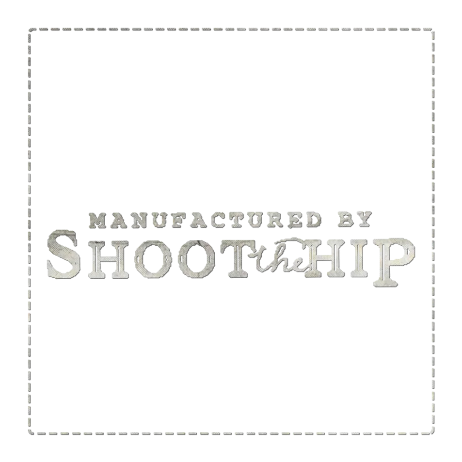 Label indicating the item was manufactured by Shootship with a vintage-style logo on a black background.