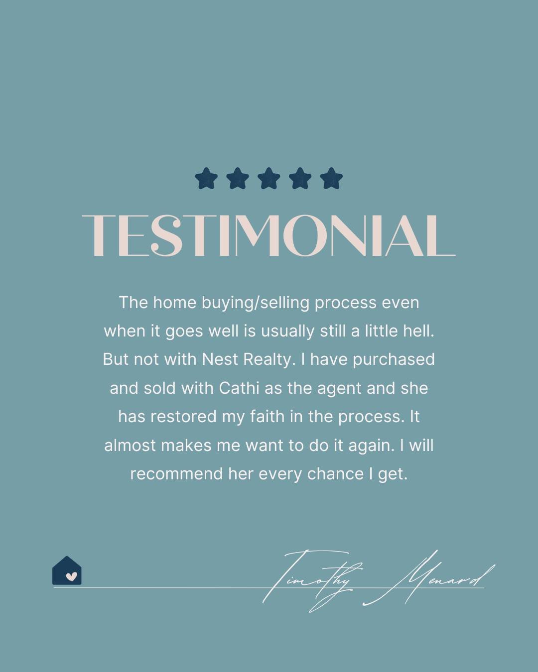 Kind words from a recent client. 🩵 

This is what motivates me even more to serve my clients with excellence. Thank you, Timothy! It's always an honor to help you through the real estate process!

#lovewhereyoulive #cathianne #harrisonburgrealestate