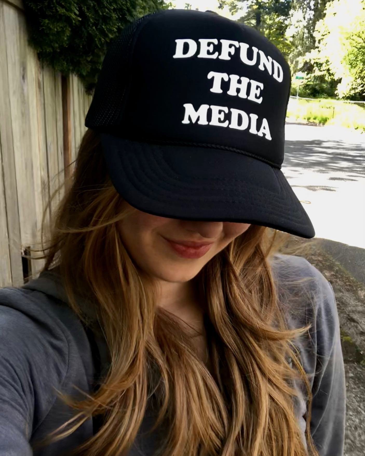 Hat of the day for a walk to the grocery. Not everyone likes this hat but I love it and I got a big grin from the man at the meat counter 😄

Hat from:  @maidennewyorkla 

#defundthemedia #conservative #thinkforyourself #speaktruth #themedialies #doy