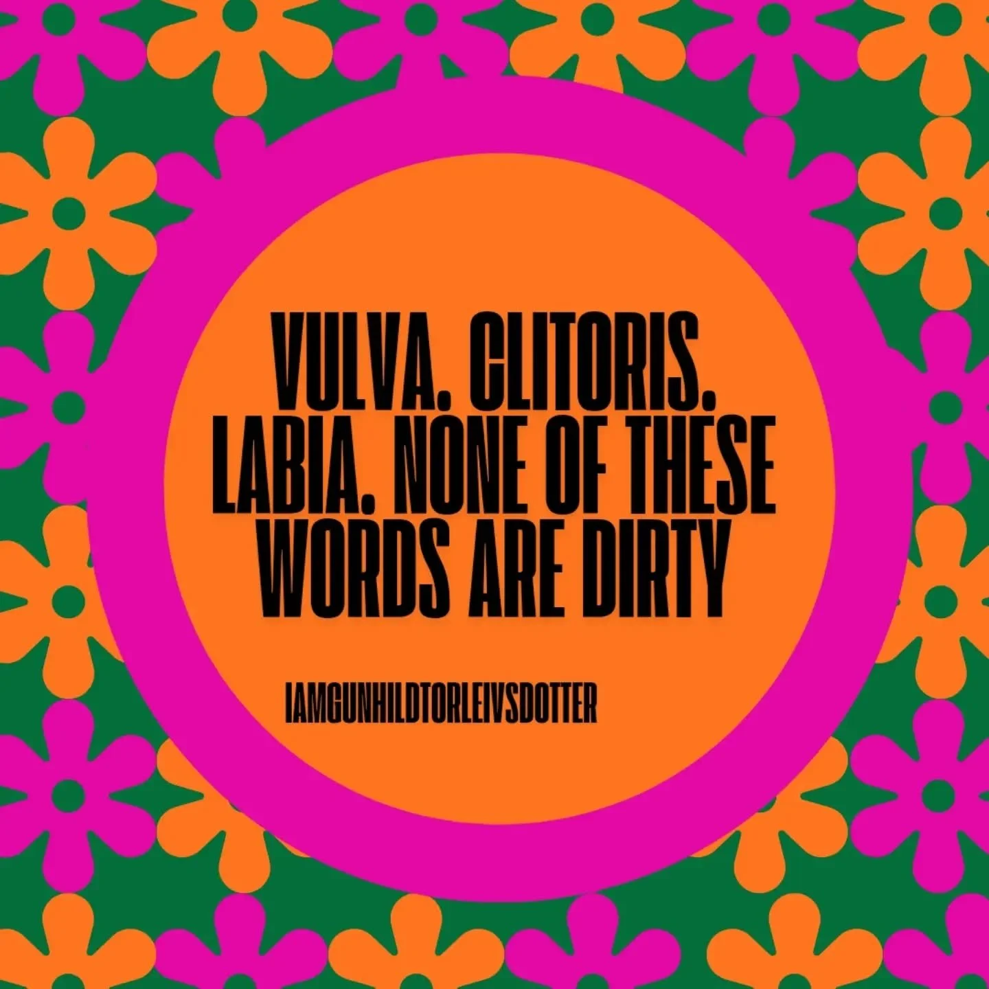 Vulva. Clitoris. Vagina. Labia.

Not dirty words.
Not shameful.
Not inappropriate.

Your body was never the taboo.
The shame around it was.

#breakthetaboo
Love
Gunhild