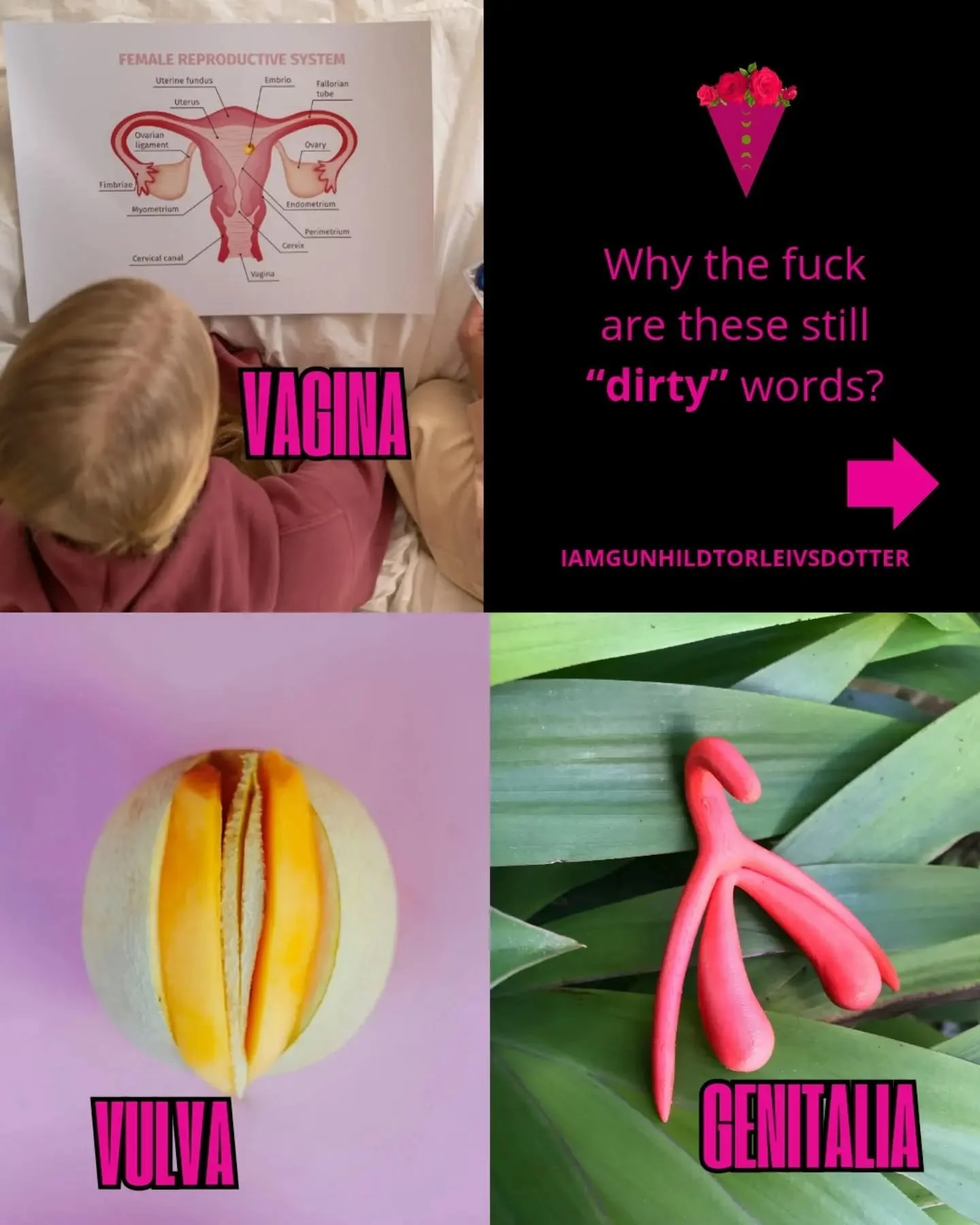 Last year, I shared some posts about the vulva, and lately I&rsquo;ve felt drawn to opening that conversation again. 🤍

These carousels touch on subjects close to my heart: our bodies, the shame we carry, and the words we&rsquo;re still learning to 