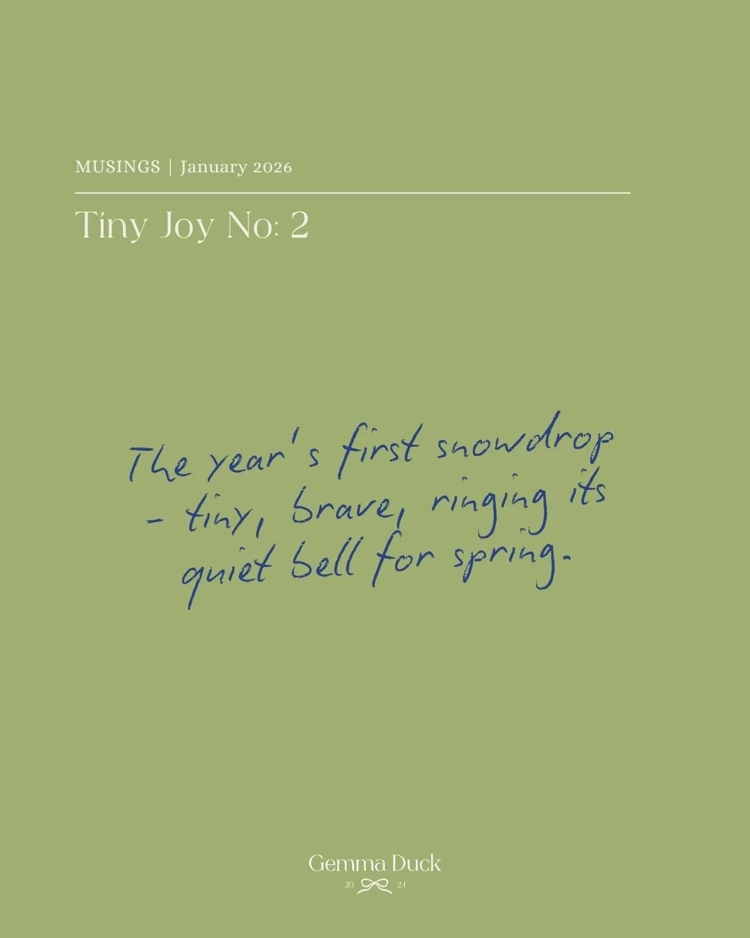 The Joyful Almanac ~ January | My Joyful Somerset Life | Gemma Duck