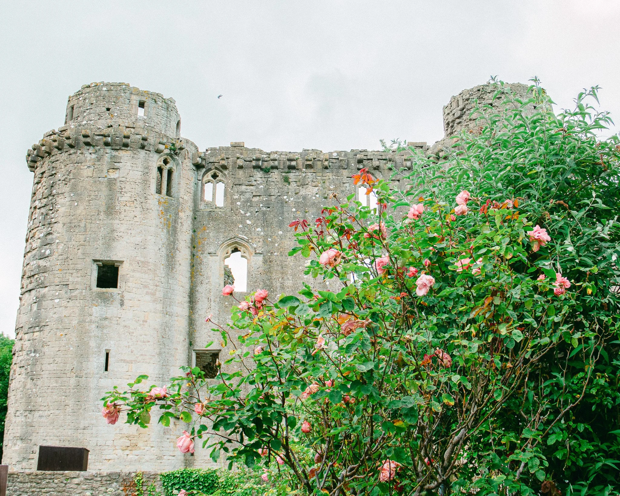 Nunney Castle Somerset in autumn — medieval castle and moat, childhood picnic spot of Gemma Duck The Duchess of Picnics