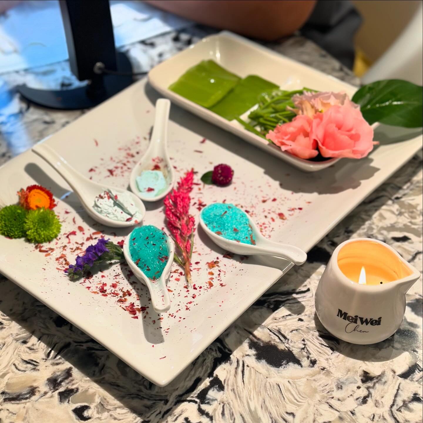 Indulge in a luxurious spa pedicure at Chloe Chen Spa, where every detail is designed to pamper you. 

Complement your experience with our MeiWeiChen scented candles, perfect for creating a serene and relaxing atmosphere. 🌸✨ #chloechenspa #spapedicu
