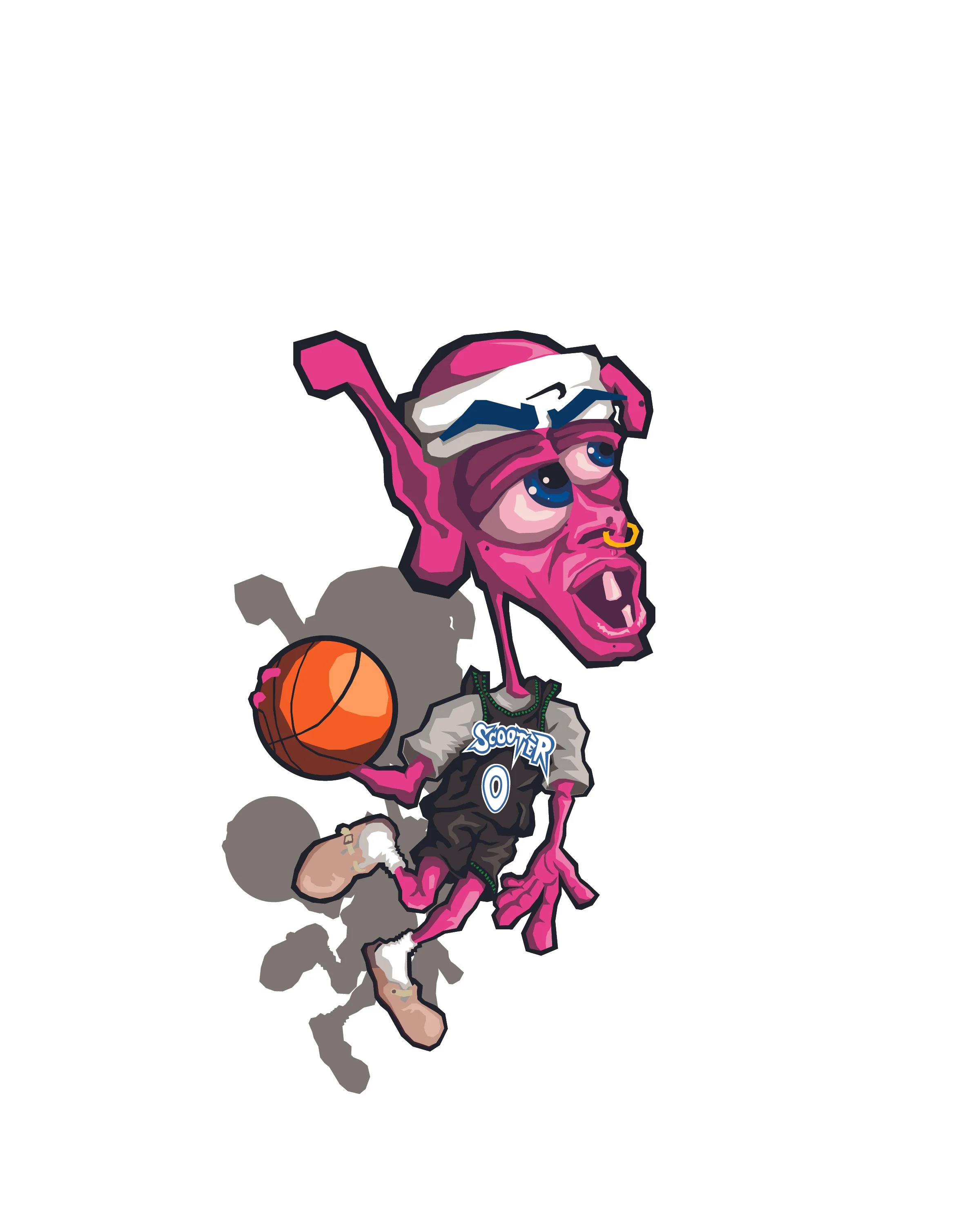 "AIR SCOOTER" 2023. Vector illustration.