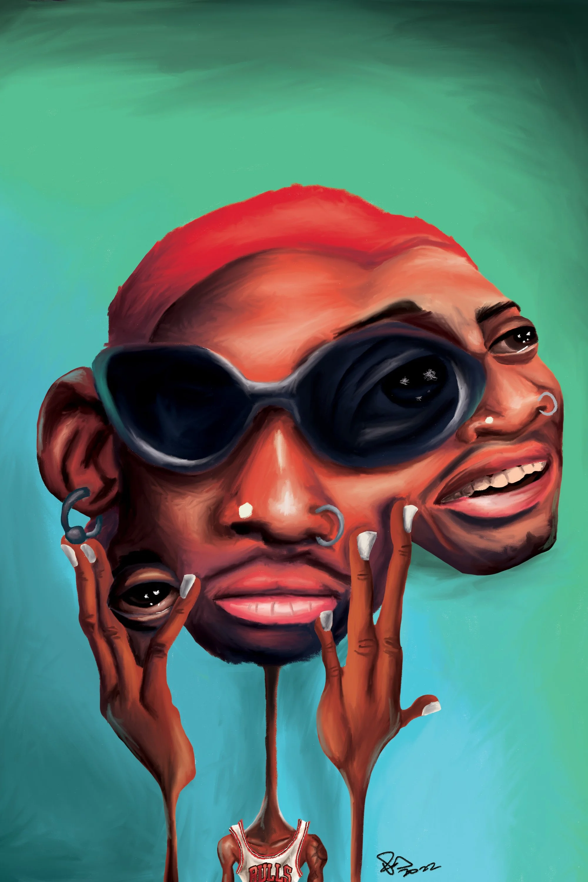 "Rodman" 2022. Digital painting.
