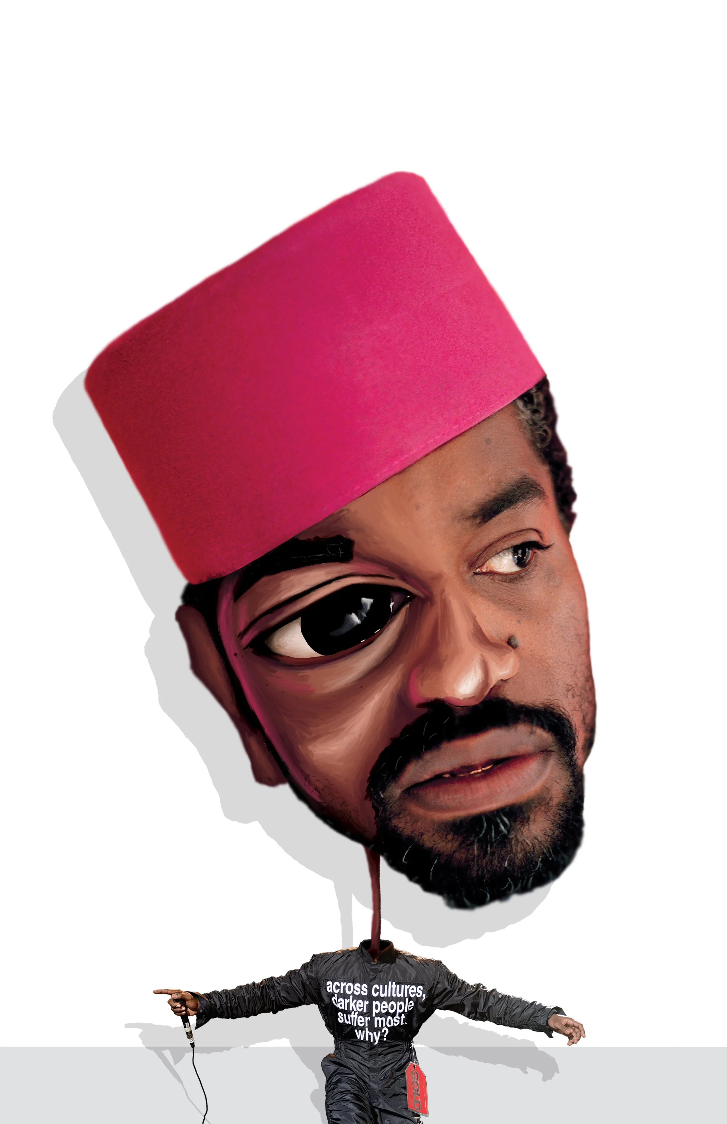 Portrait of Andre 3000, 2020. Digital painting + collage.