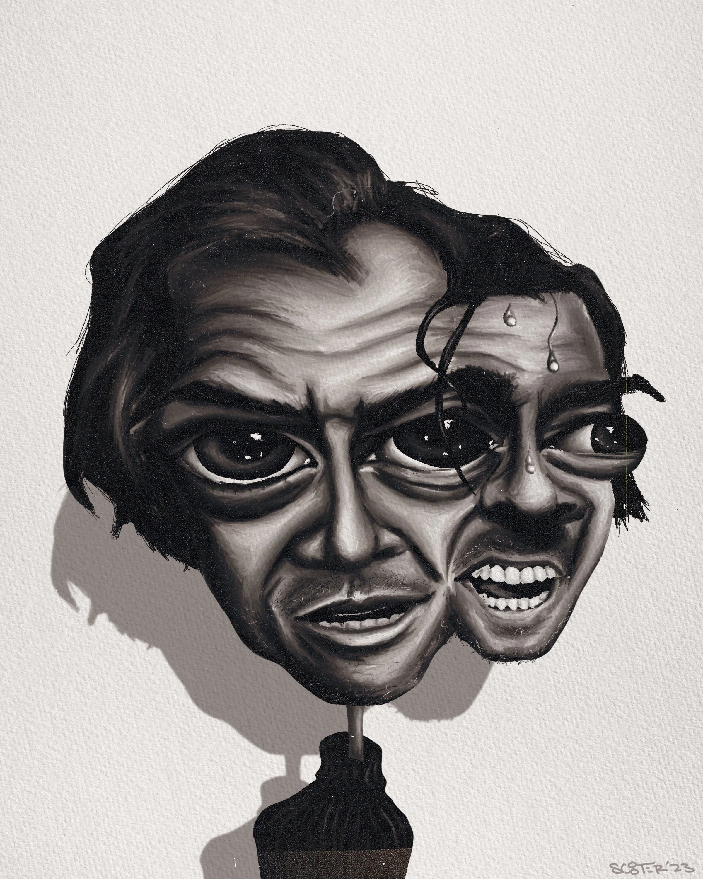 "There's Johnny" 2023. Digital painting.