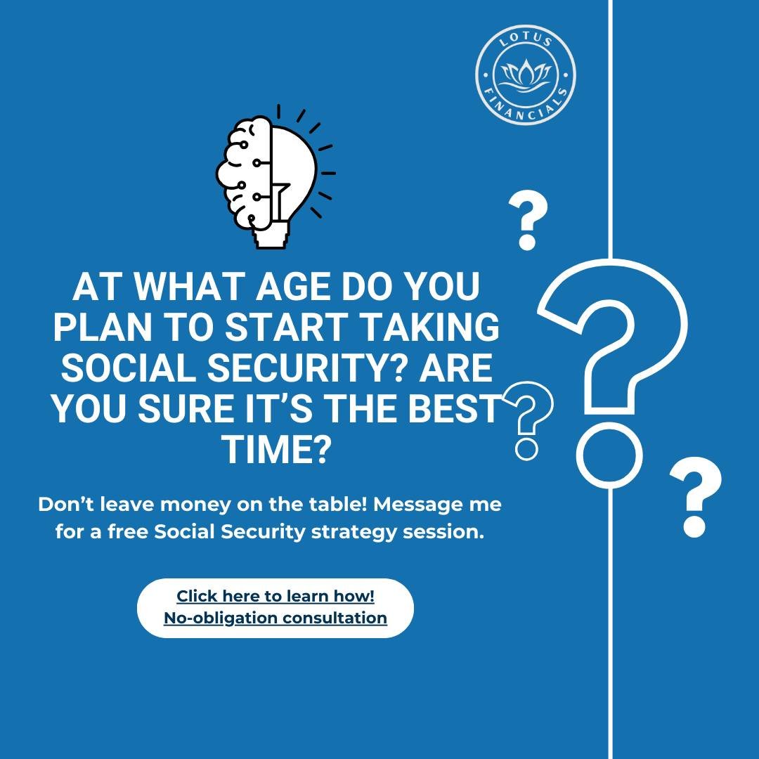 Are You Ready for Retirement? 
Let&rsquo;s Talk About the Big Questions!

Let&rsquo;s make sure your retirement plan works for YOU! Drop your thoughts in the comments or DM me to start planning for a secure and stress-free retirement.

LotusFinancial