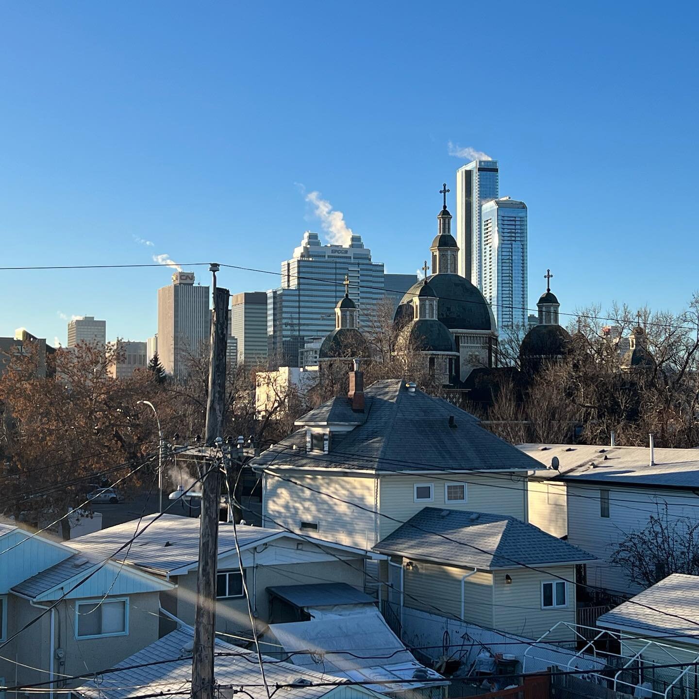 Downtown Edmonton project complete✅ to identical houses side-by-side.Owens Corning duration estate gray