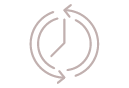 Clock icon with circular arrows indicating refresh or update