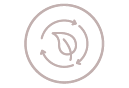 Leaf and arrows recycling symbol