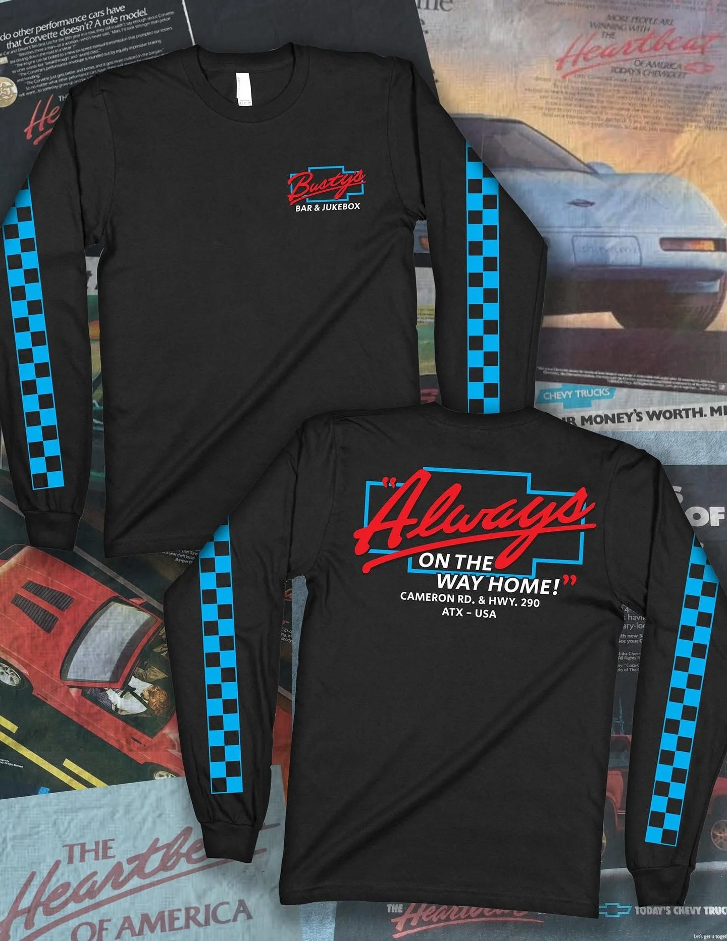 ✨We&rsquo;re gettin&rsquo; cozy with new merch!✨Spankin&rsquo; new long-sleeves at Busty&rsquo;s. Come and get &lsquo;em!✨