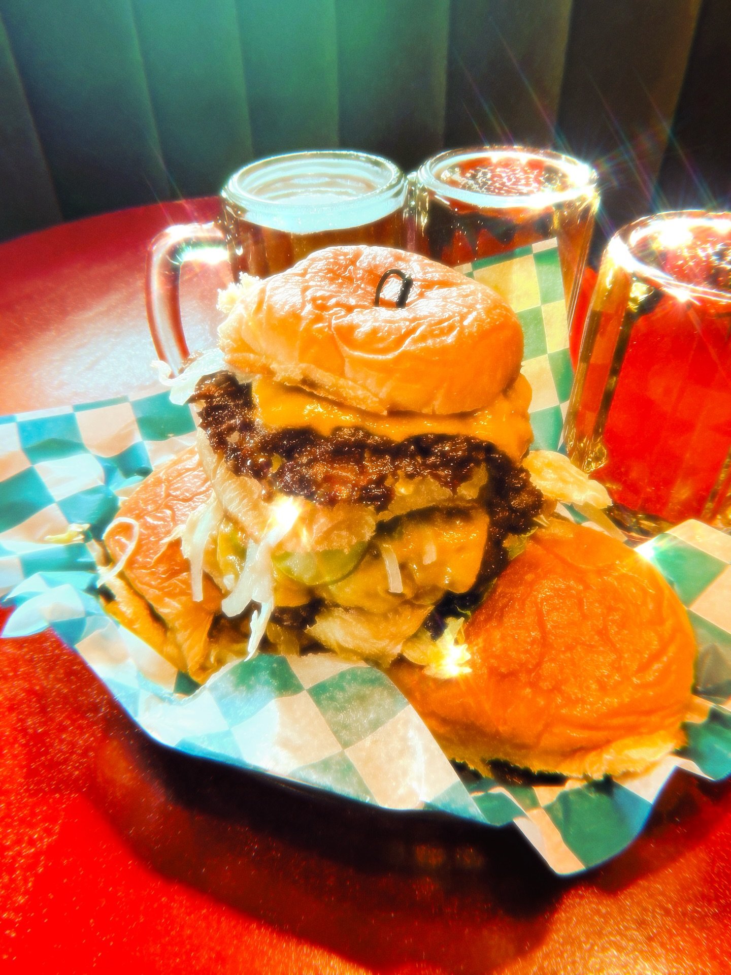 ✨Recovery Mondaze at Busty&rsquo;s✨ Best deal around&mdash; Burger and a High Life for 8 bucks. AND free pool baby.✨