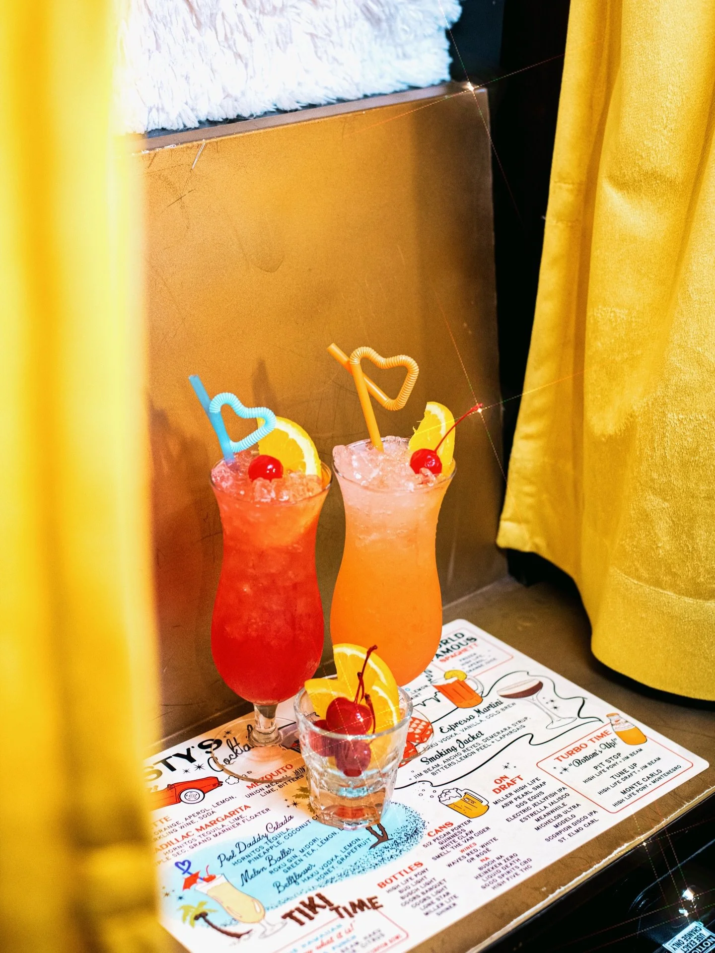 ✨🌴Stay tropical inside at Busty&rsquo;s. Try our new Red A.S.S. Punch or our tried and true Little Red Corvette today. 🏎️ 💨