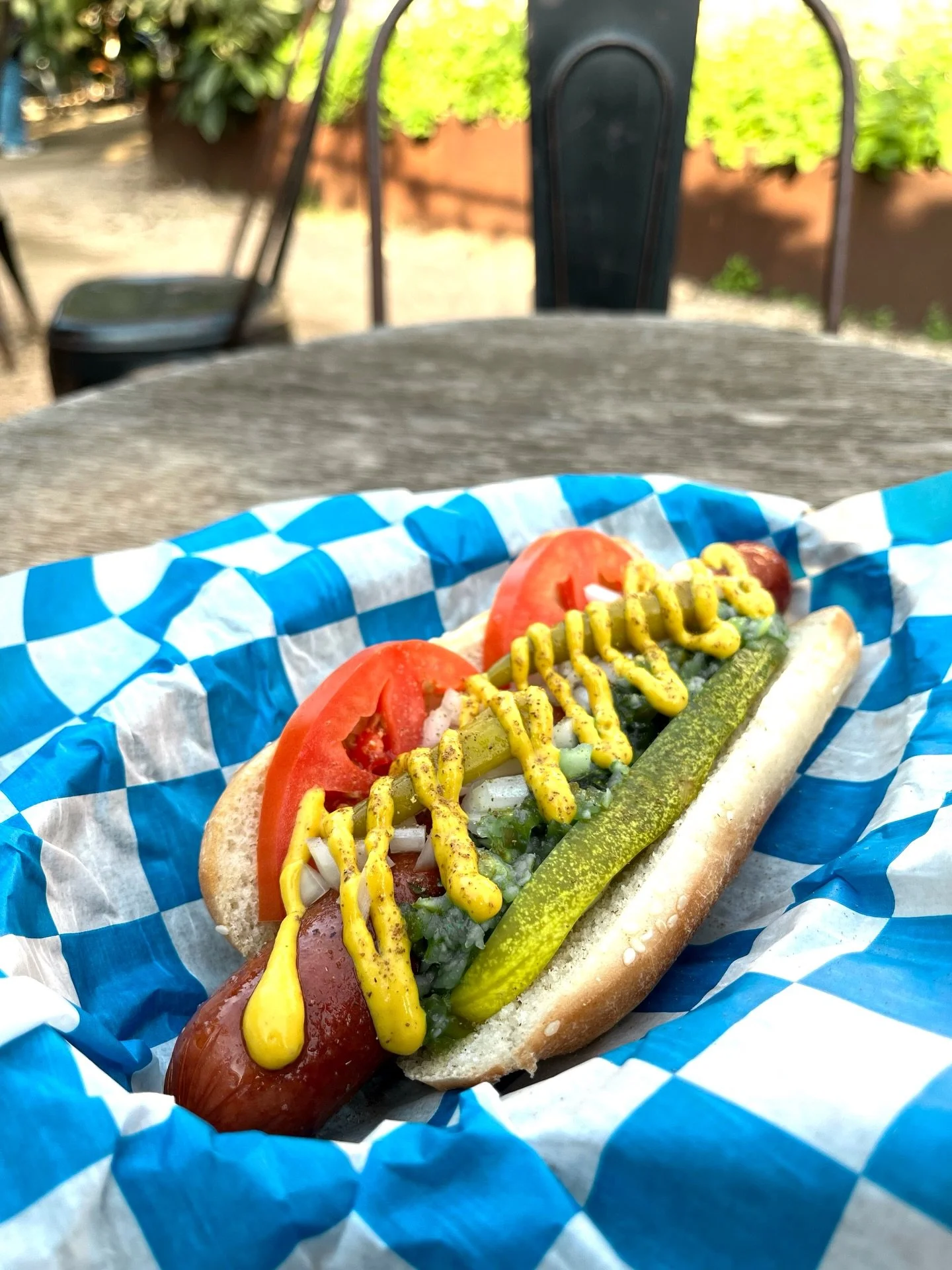 👀🌭 HAWT DAWG! Sun&rsquo;s out buns out. We&rsquo;ve got a Chicago Dog tonight that&rsquo;ll knock your socks off, should we have it around more often? 👀 🌭