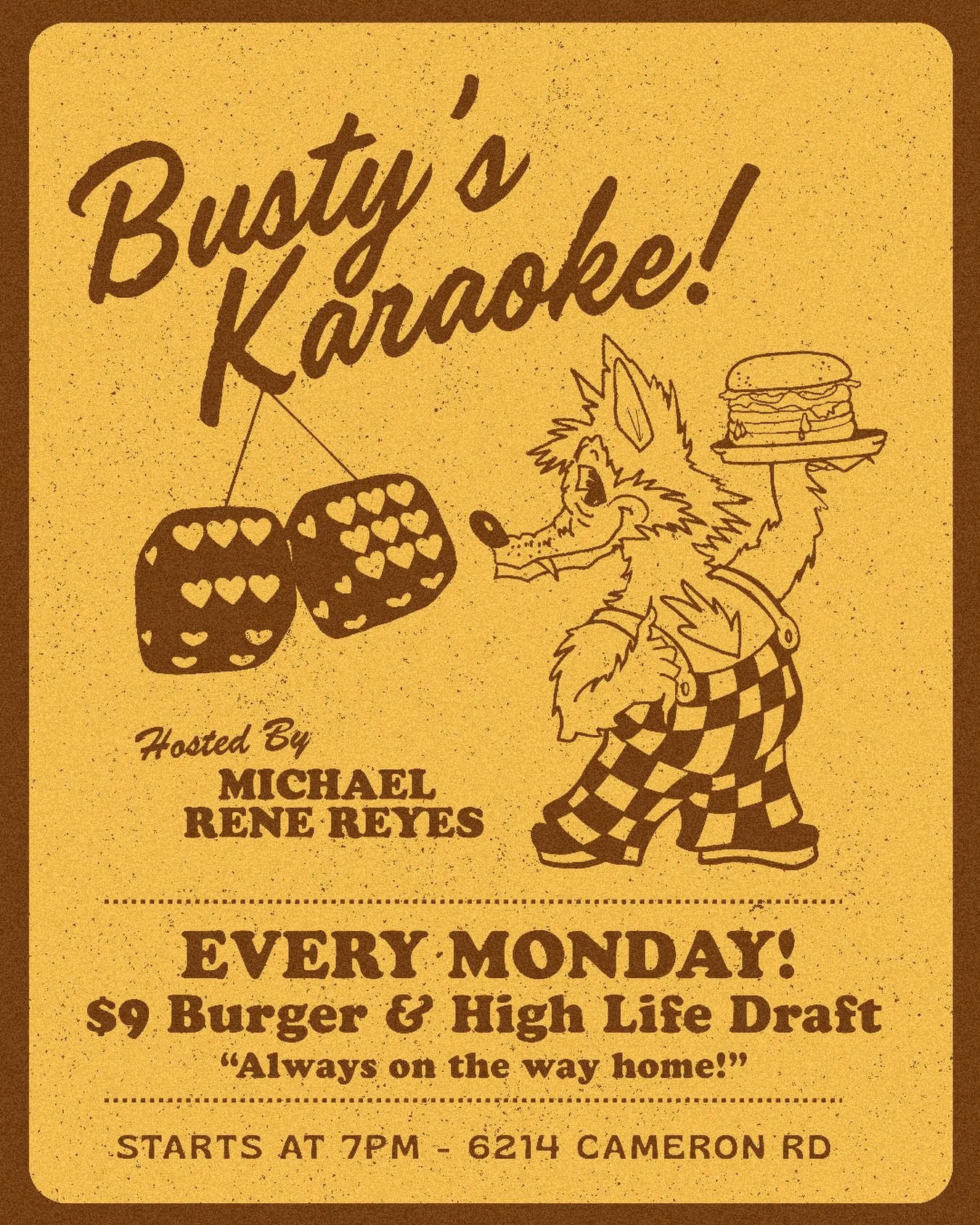 ✨MONDAZE ✨
Grab yourself a burger and a beer for $9 and meet us outside for karaoke at 7! 👩&zwj;🎤🧑&zwj;🎤👨&zwj;🎤