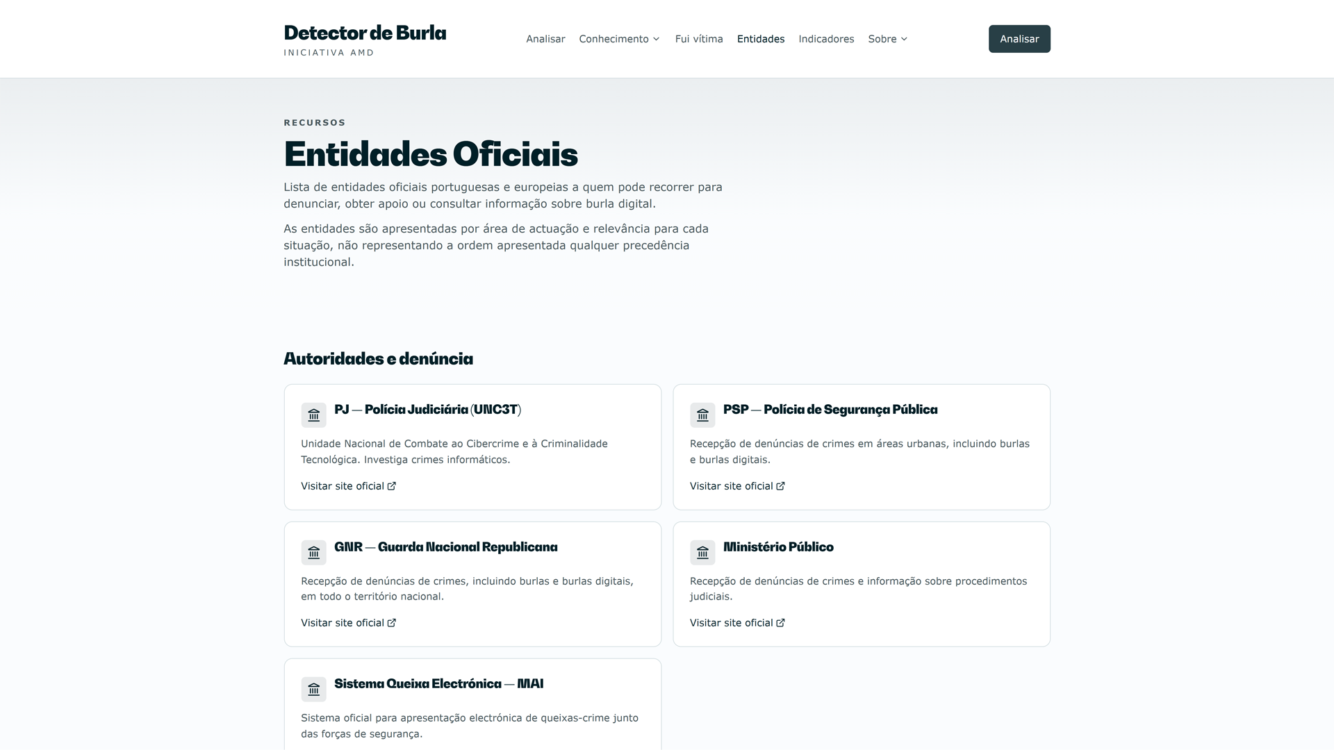 Detector de Burla: Entidades