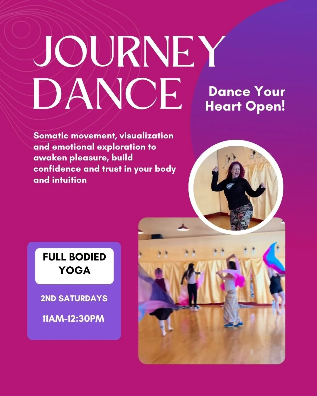 Journey Dance Flyer. Dance Party for Body and soul
