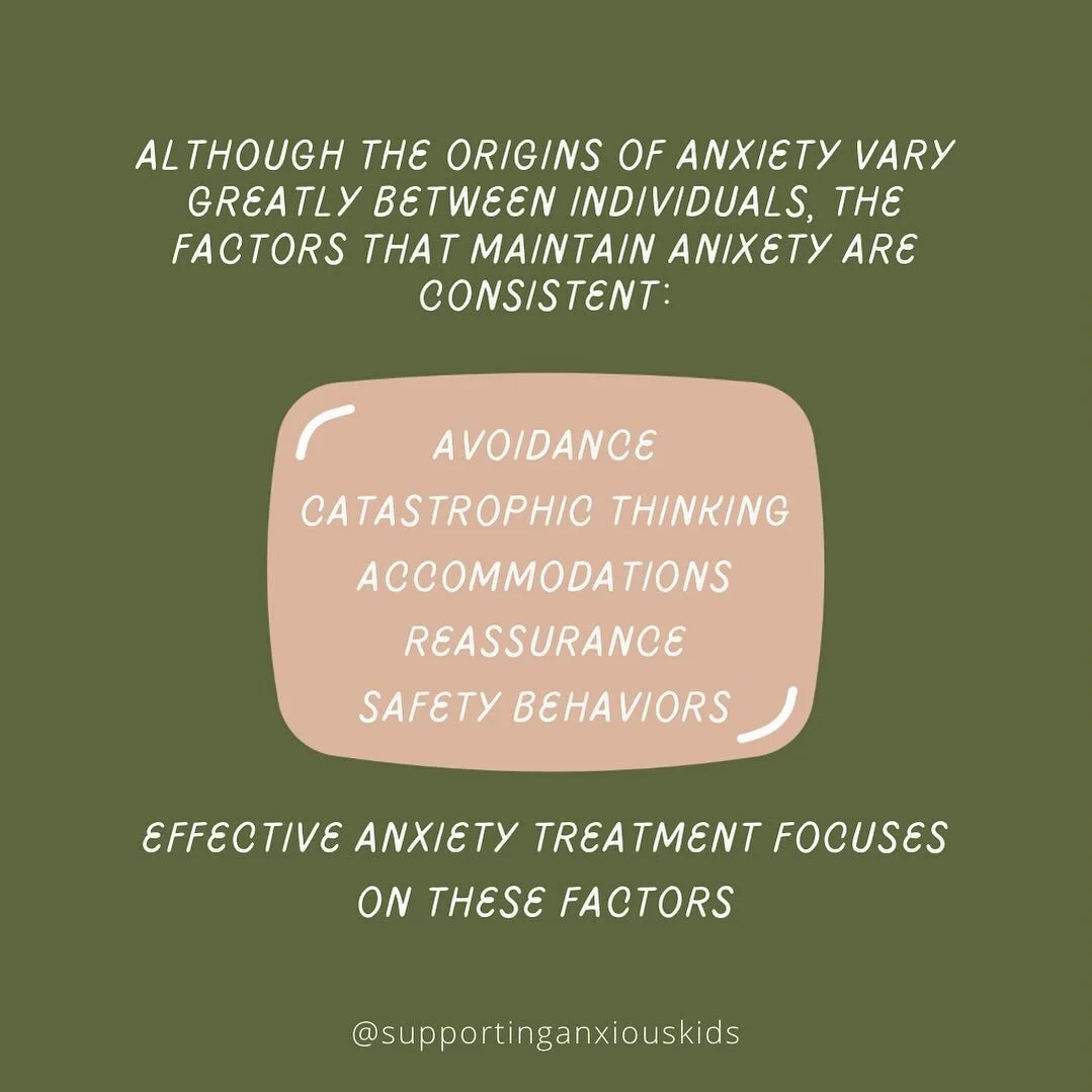 Effective treatment for anxiety must look at the factors that maintain it. Asking why a symptom presented itself, or searching for the &ldquo;root cause&rdquo; of anxiety falls short at changing behavior or teaching necessary skills. ✨

#anxietysuppo