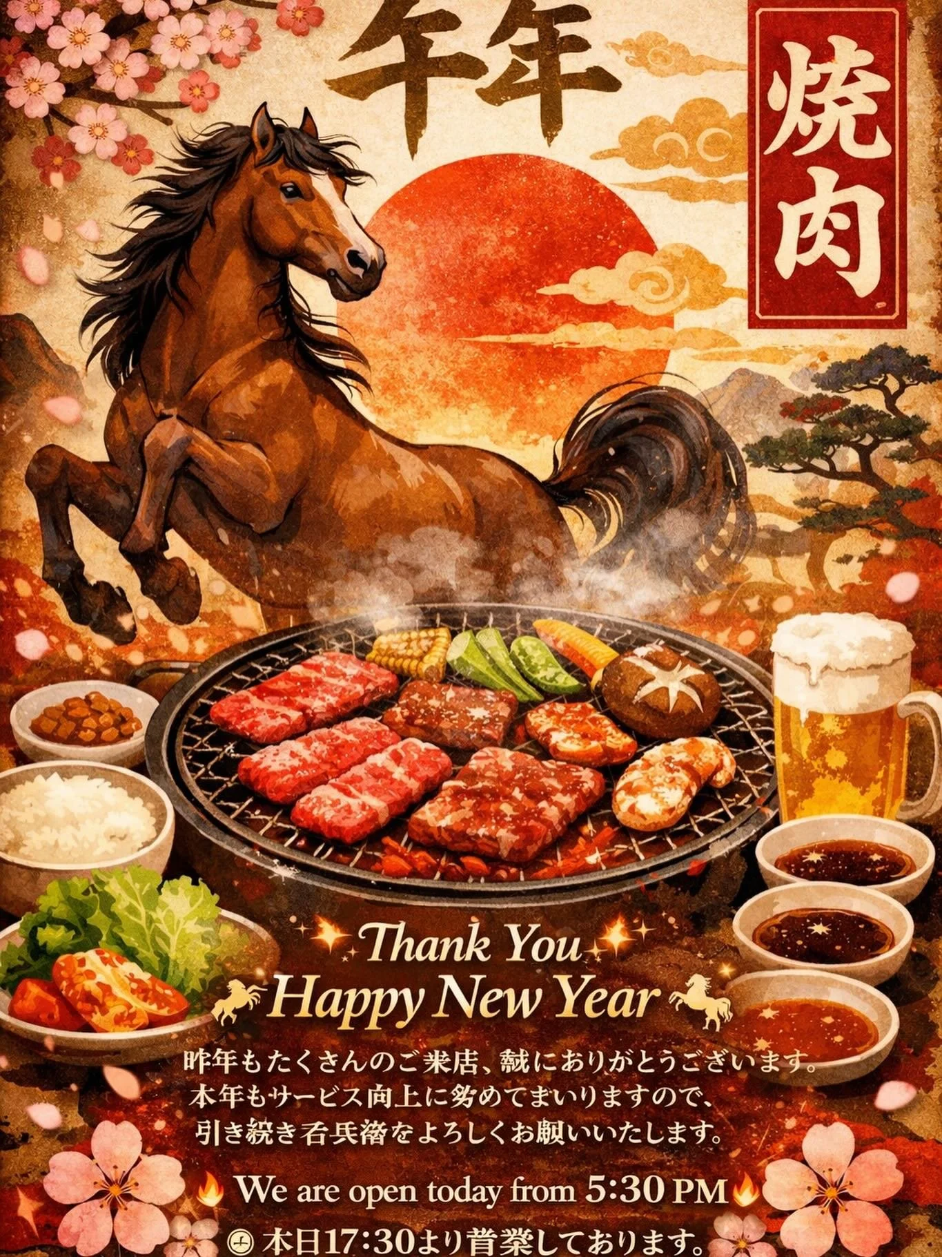 ✨🐎 Thank You &amp; Happy New Year 🐎✨

Thank you very much for your continued support throughout last year.
We will continue to do our best to improve our service and look forward to welcoming you again this year.
Thank you for your ongoing support 