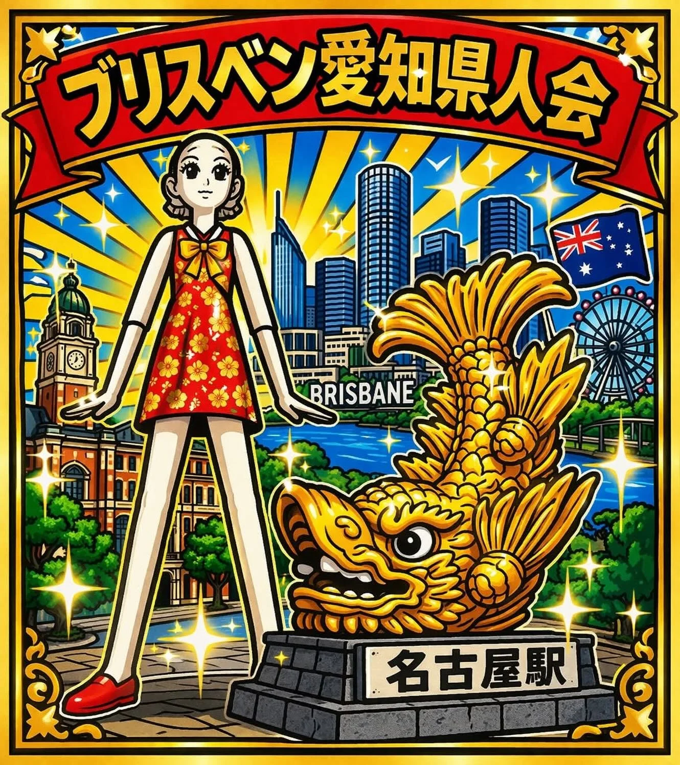 皆様、こんにちは。
愛知県出身のあすかです😊 この度、第一回ブリスベン・愛知県人会を開催します。

日時：4月14日（火曜日）　19時からスタート。
場所：Fortitude Valleyにある焼肉屋呑兵衛
参加費；$50(1Drink付き)
名古屋メシといえばのどて煮、ひつまぶし、焼肉付きです

愛知県人会と言っても、ゆるゆるの会です。生まれは他県だけど、長期間愛知県に住んでいた、または学生の時、愛知県内の学校に通っていた方でも大丈夫です。
ブリスベンでお友達が欲しくても、なかなか繋がらなか