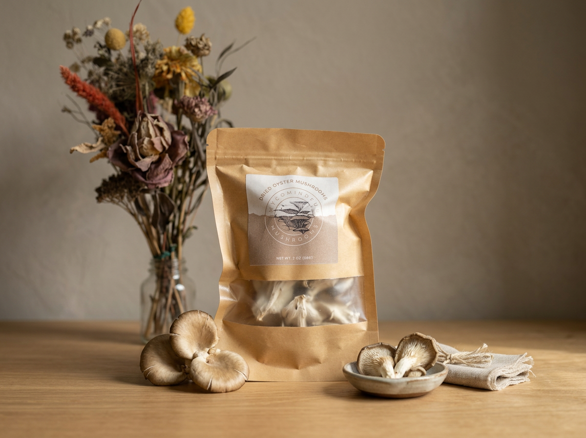 Dehydrated Blue Oyster Mushrooms