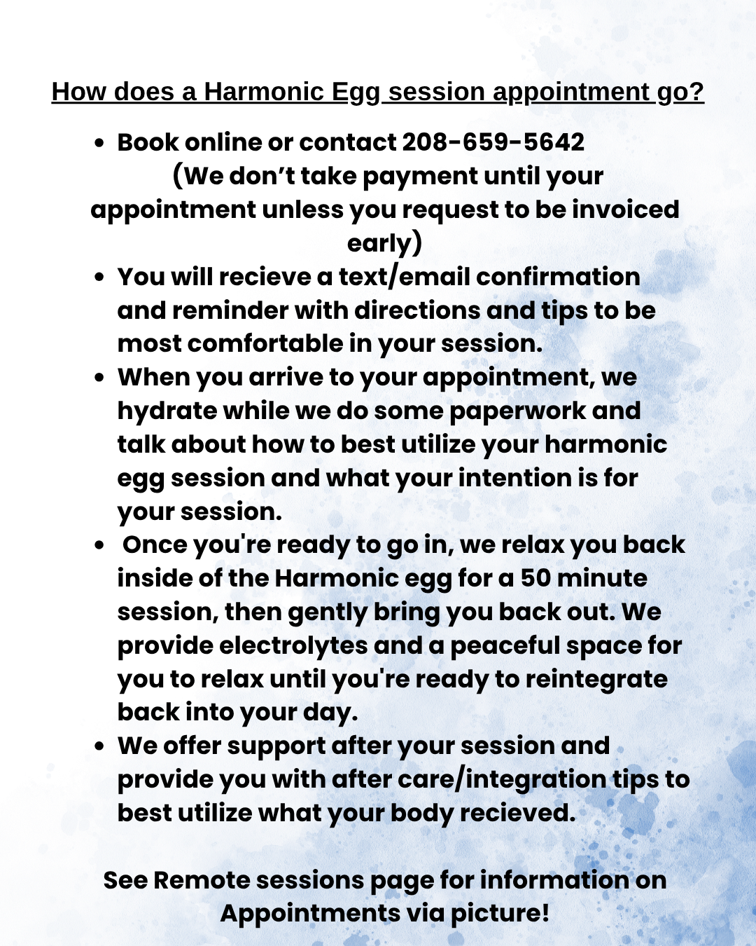 Brief HE session description steps
