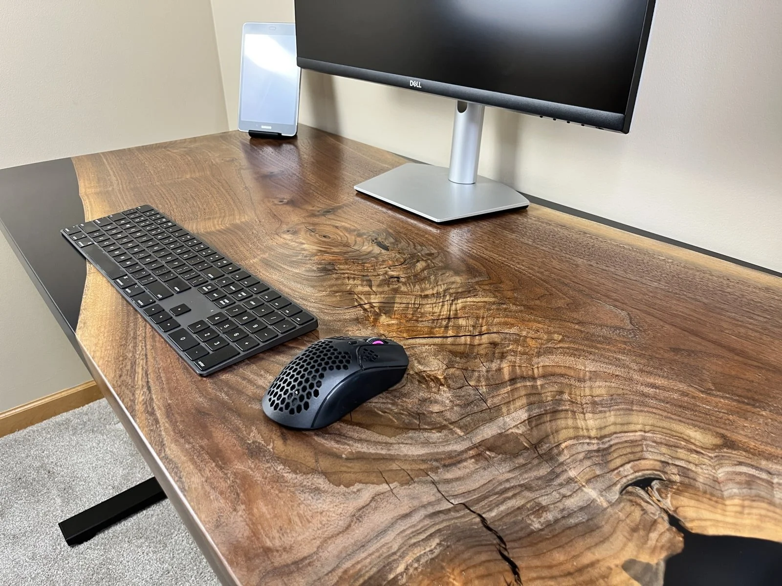 Walnut & Black Lift Desk