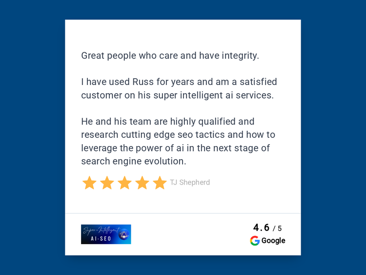 TJ Shepherd Google Review