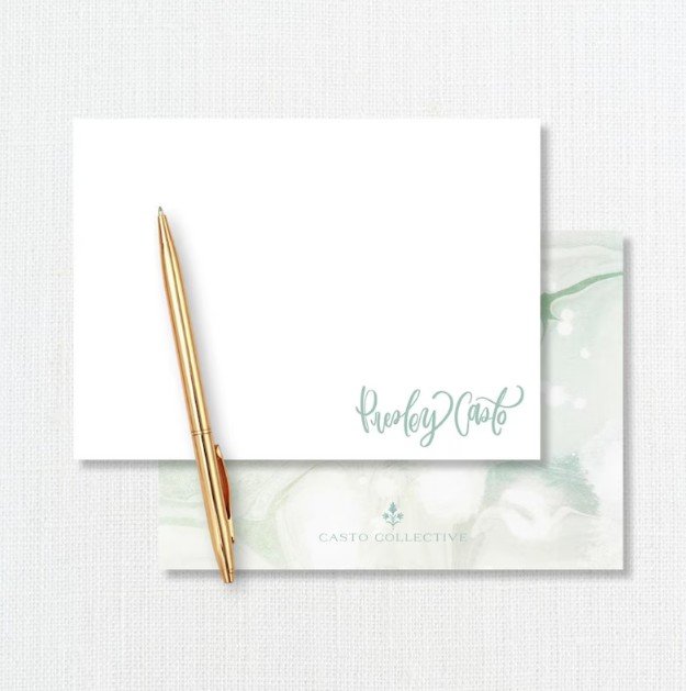 Green Marble Stationery