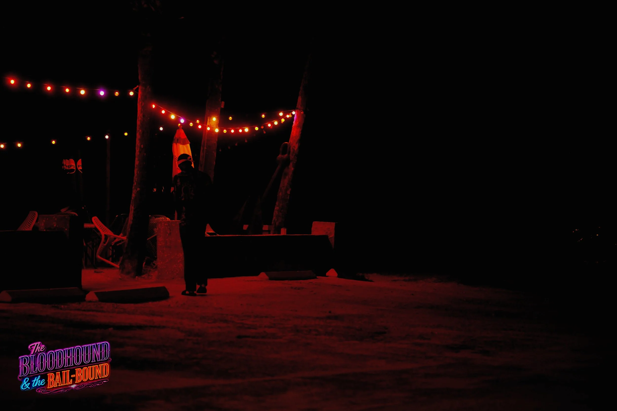 A frame from the original streaming TV series THE BLOODHOUND & THE BAIL-BOUND (2026) by Filmmaker Lazarus X.  © 2027 The Lazarus X Archives for Media, Rights & Masters LLC. All Rights Reserved.