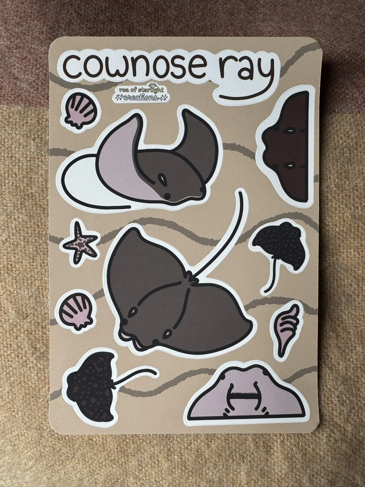 Cownose Ray Sticker Sheet