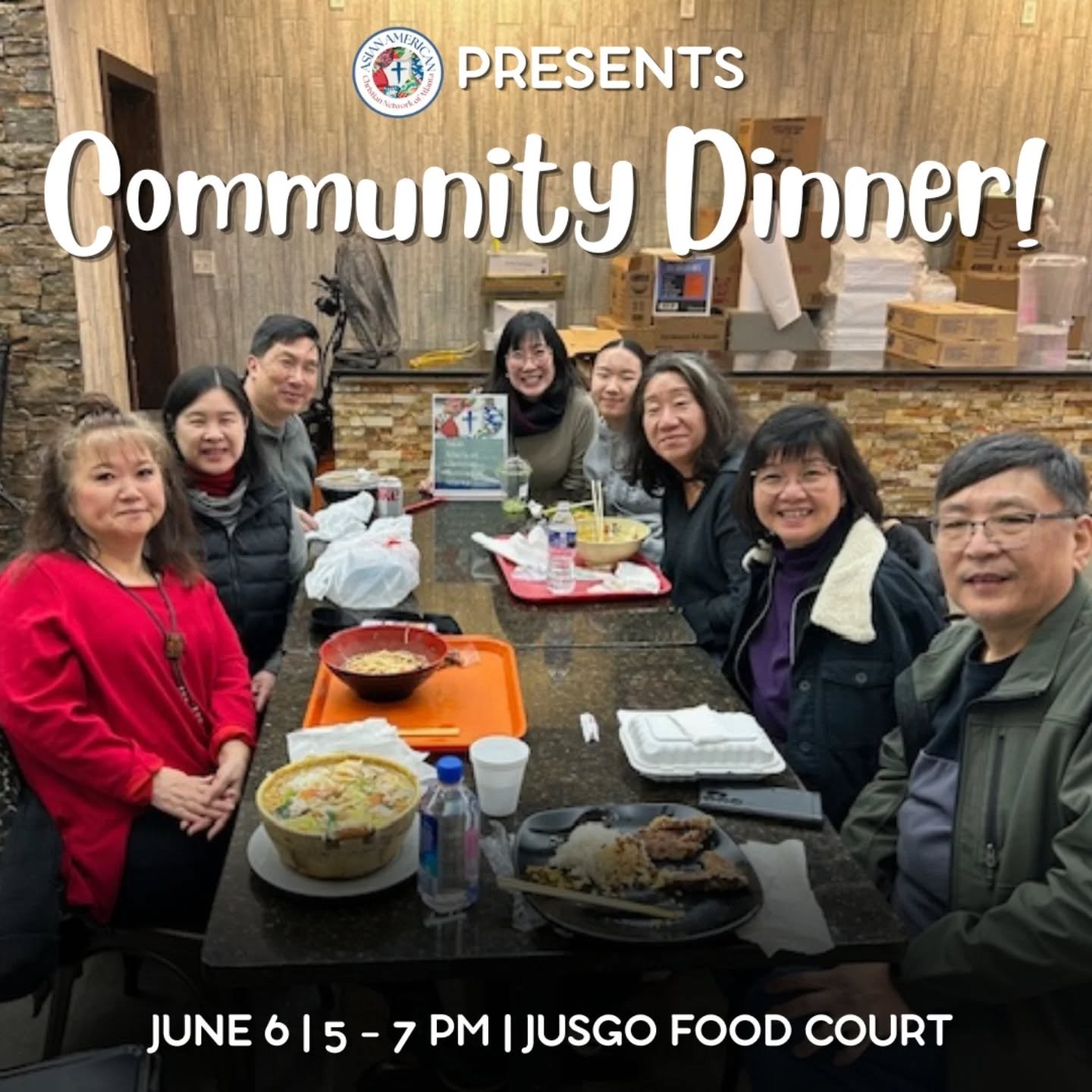 Come and join other Asian American Christians at an informal gathering with no agenda except to share a meal and meet other Asian American Christians at a local food hall to network and foster unity across different churches. &nbsp;It doesn&rsquo;t m