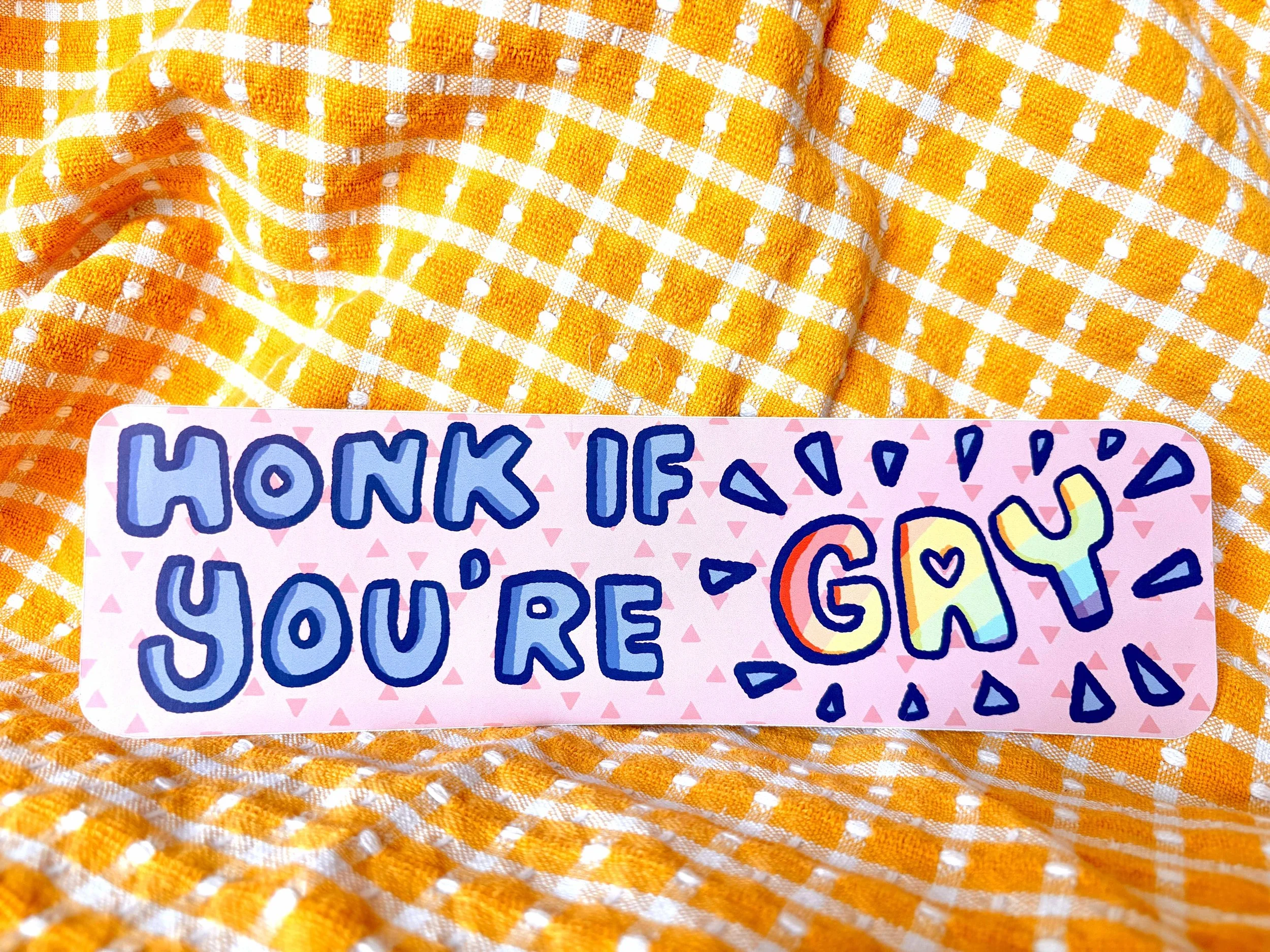 honk if ur gay bumper sticker