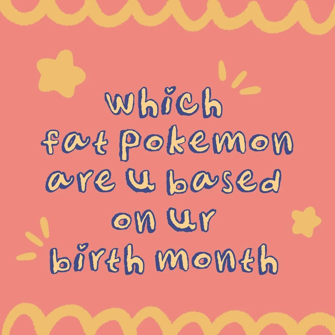 this took way too long to make 🥴🥴pls send to ur friends and engage etc okay

✨✨btw if u want stickers of any of these COME TO FAT FLEA THIS SATURDAY AUG 2 @ reverie cafe minneapolis from 11a-4p !!!! ) ✨✨

///// #pokemon #fatpositivity #chubby #chub