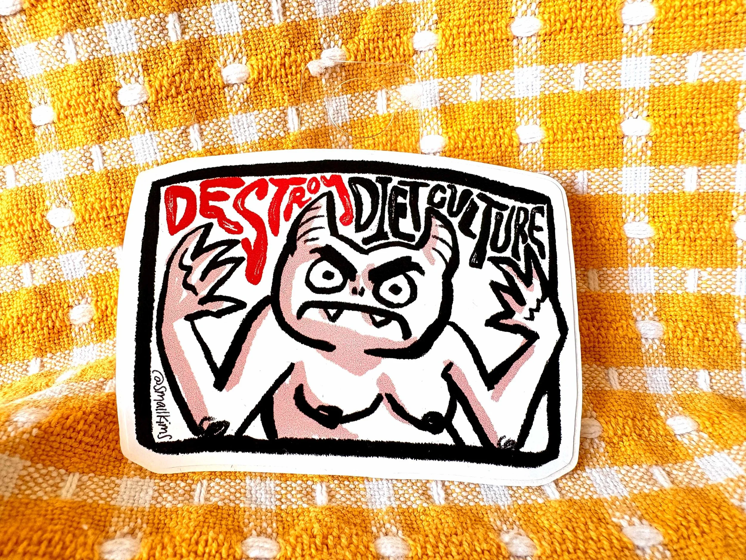 destroy diet culture sticker