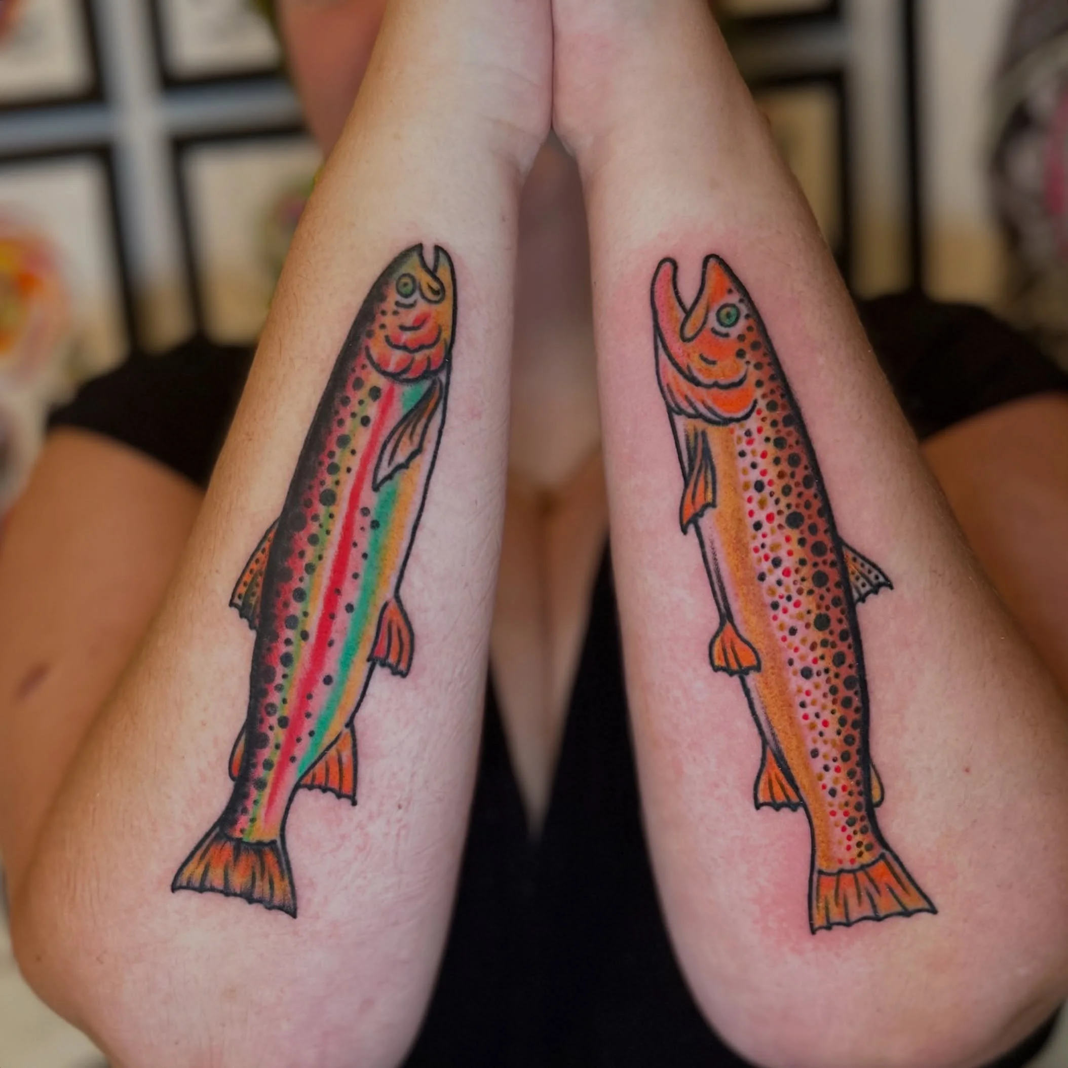 Coupla trouts for Shelby! 

Done @oasis_studio_stl