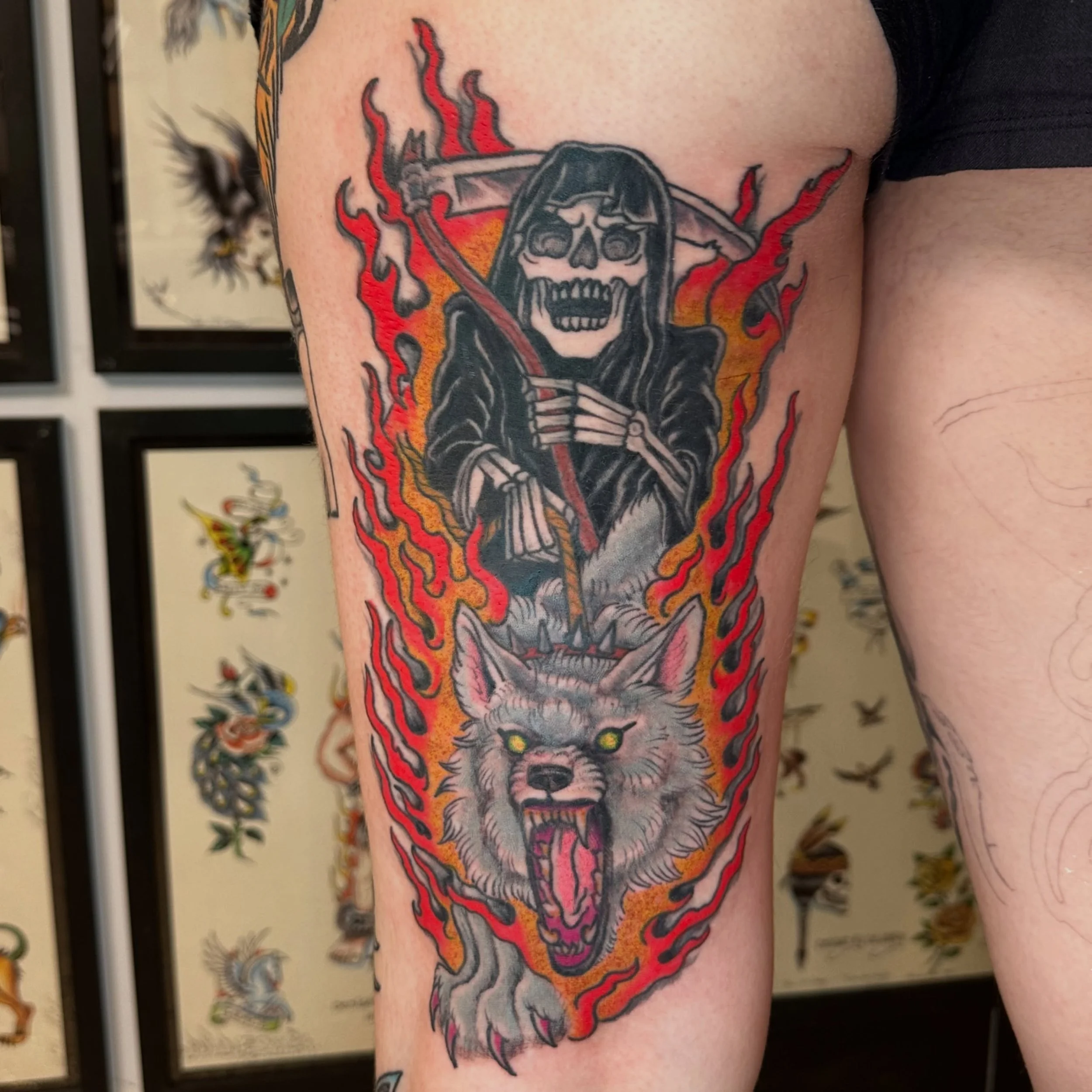 Finished up this reaper for @pixxie.stxx! Black healed, color fresh. Done @oasis_studio_stl