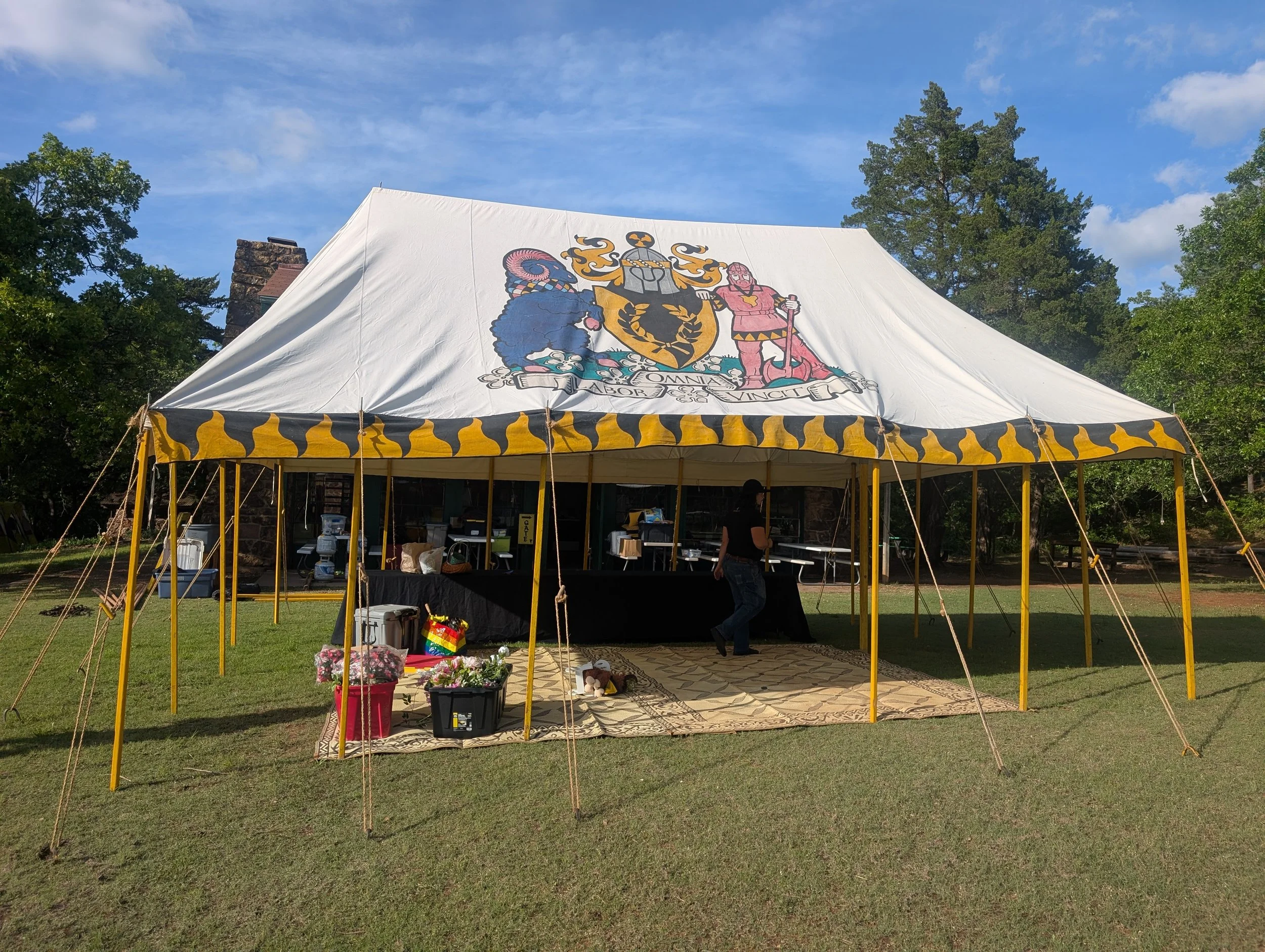 Before of the Medieval wall tent