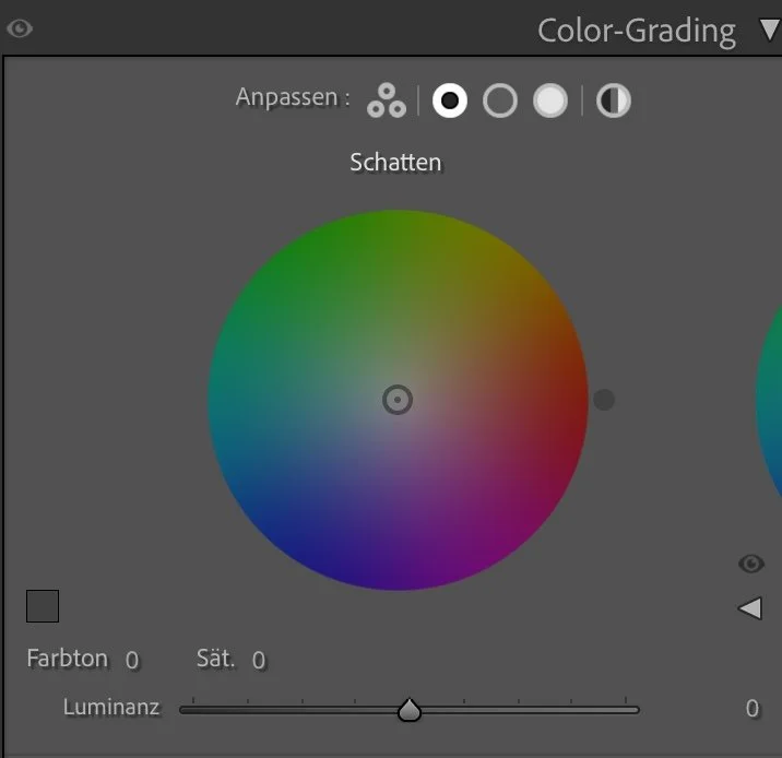 Color Grading Schatten