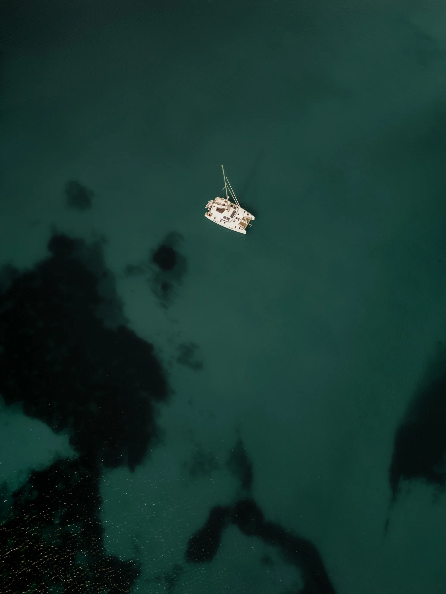 Boot von oben bei Es Trenc auf Mallorca