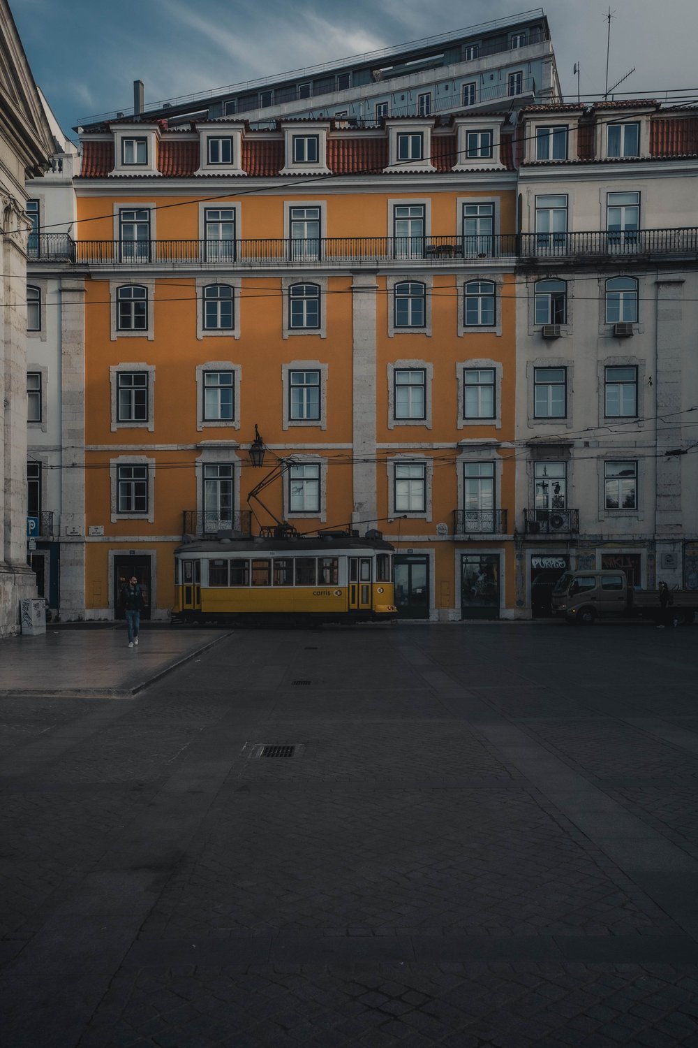 Farbige Hausfassade in Lissabon, Portugal