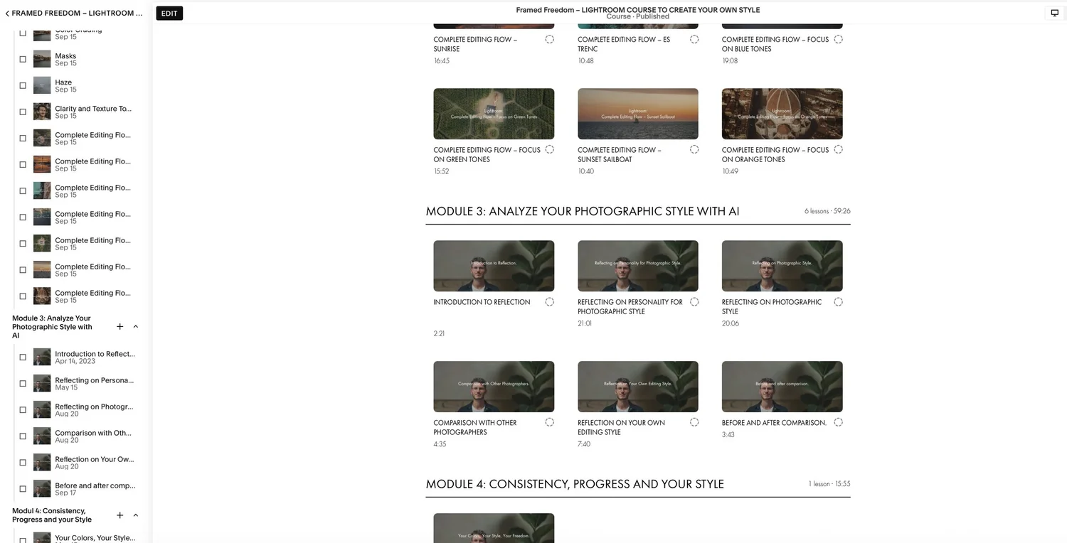 Inside the Lightroom course, part 1