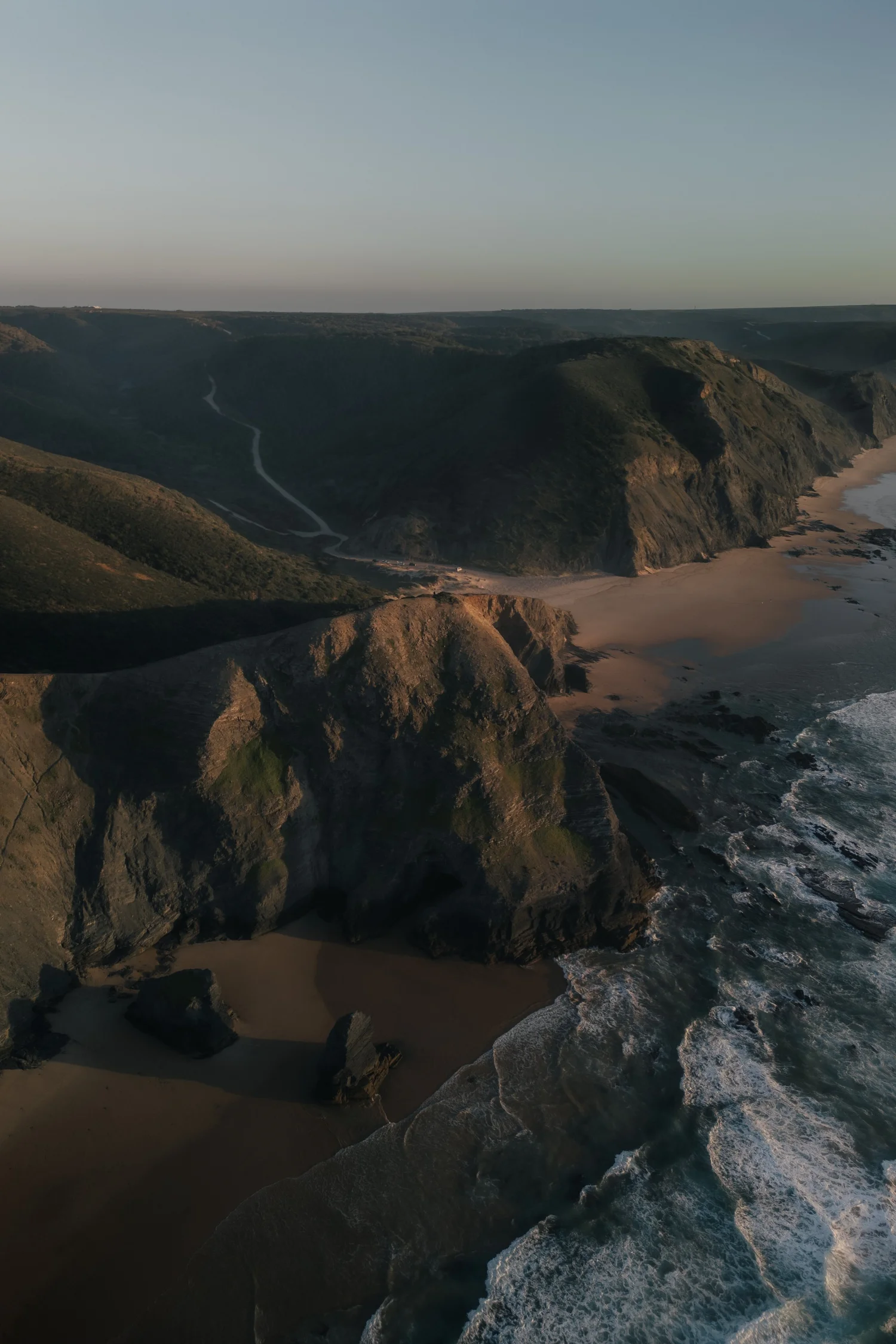 Bearbeitete Küstenaufnahme der Westalgarve