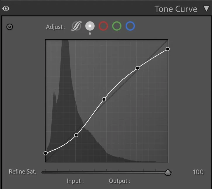 Tone curve — adding depth and contrast